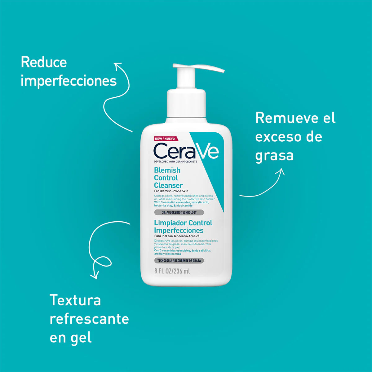 CERAVE LIMPIADOR CONTROL IMPERFECCIONES 236 ML