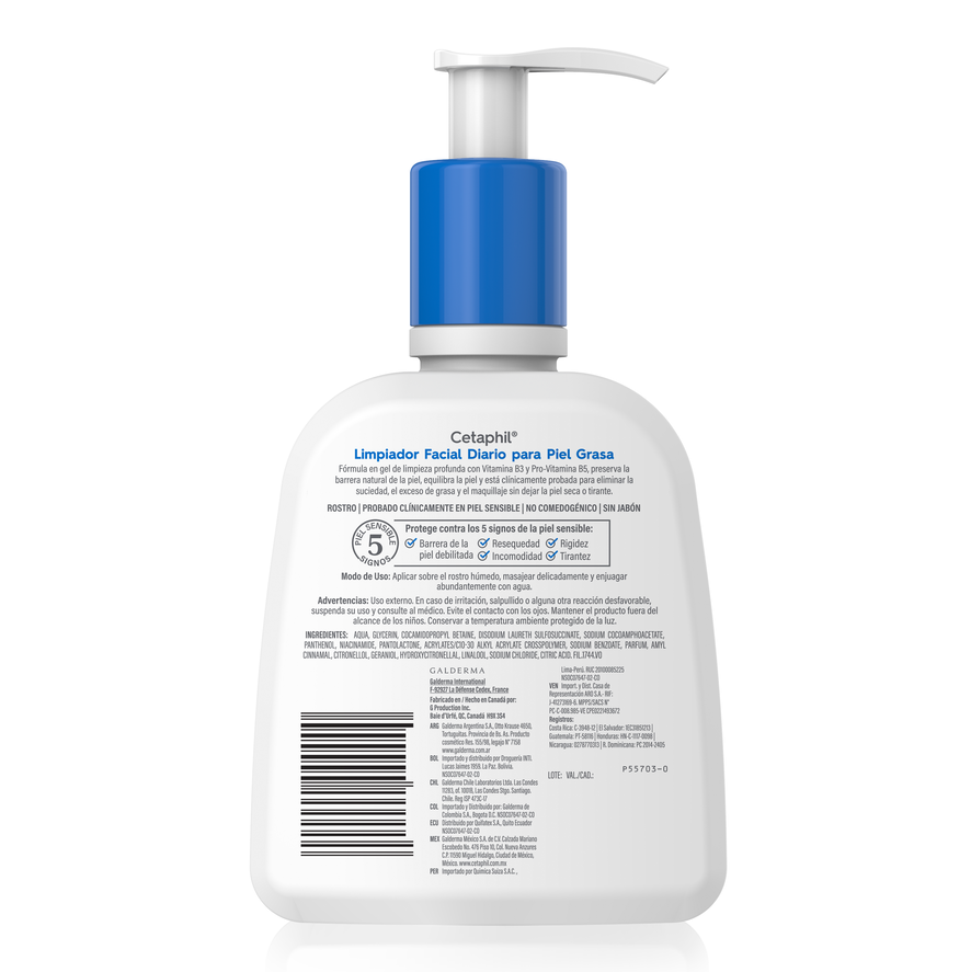 CETAPHIL LIMPIADOR FACIAL DIARIO PIEL GRASA 236 ML