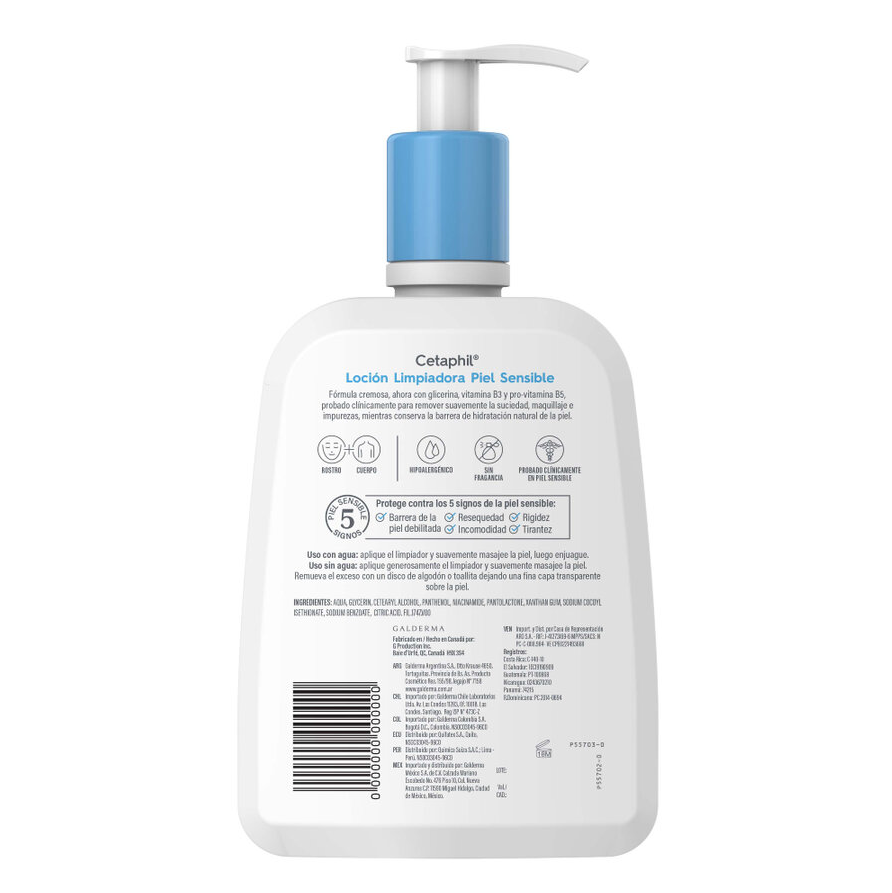 CETAPHIL LOCION LIMPIADORA PIEL SENSIBLE 473 ML