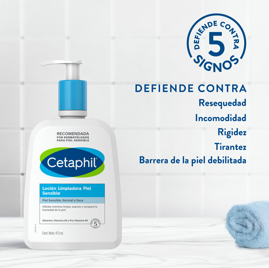 CETAPHIL LOCION LIMPIADORA PIEL SENSIBLE 473 ML