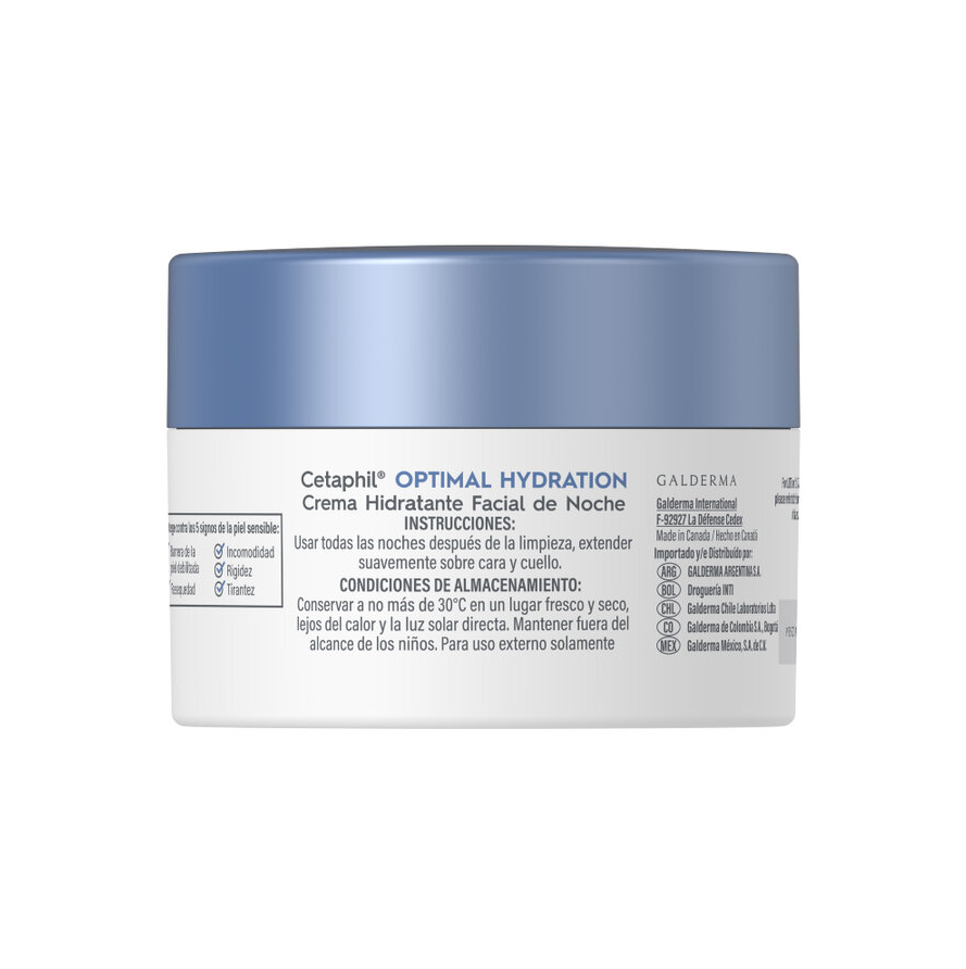CETAPHIL OPTIMAL HYDRATION CREMA HIDRATANTE FACIAL DE NOCHE 48 GR